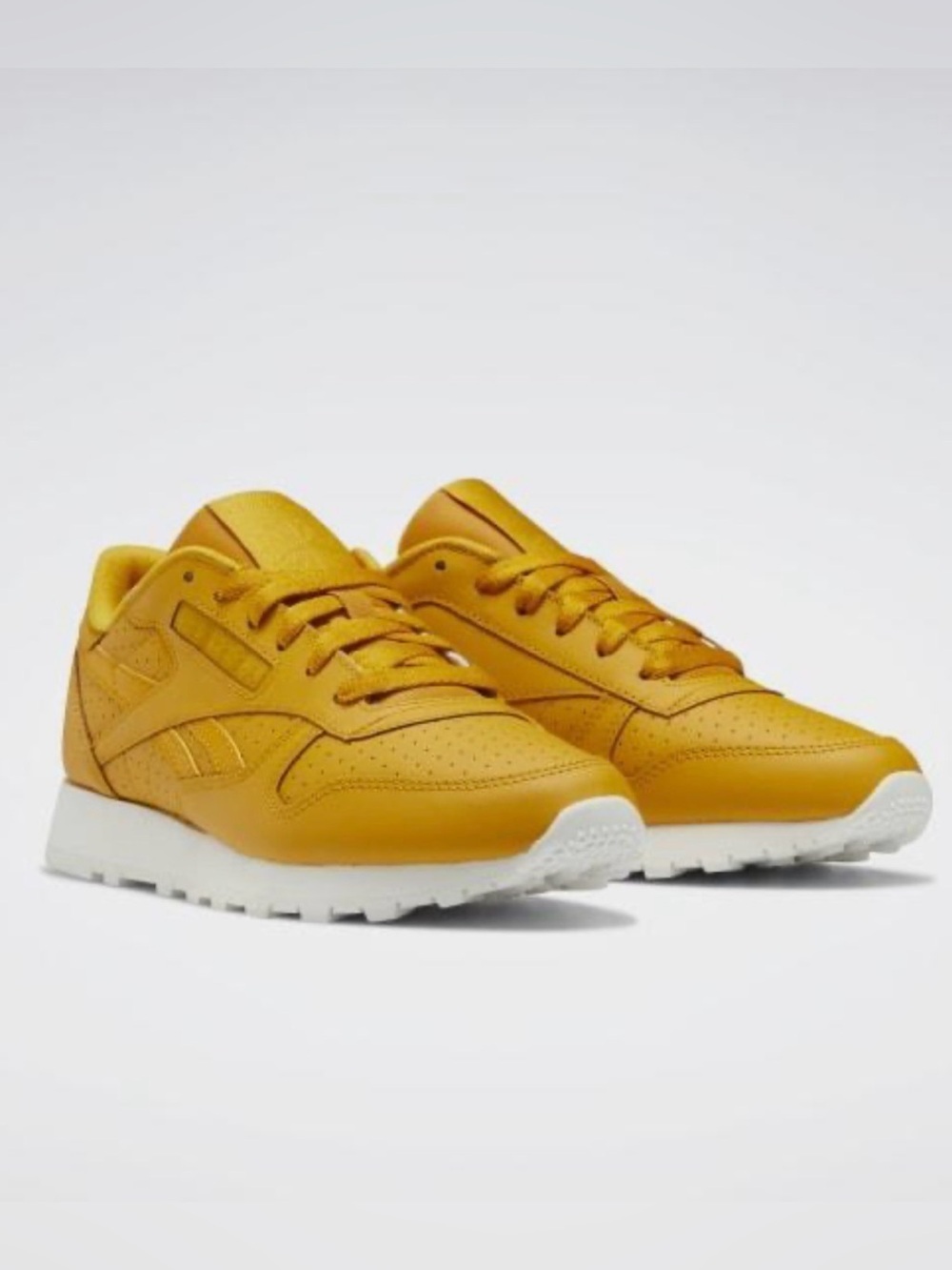Reebok Classic Leather Bright Ochre Mustard Yellow Sneakers Women’s Size 7